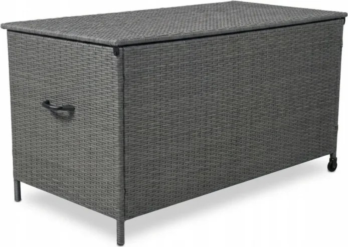 Skrzynia ogrodowa z technorattanu XL-SD-XL, 166x76x80 cm, kolor szary