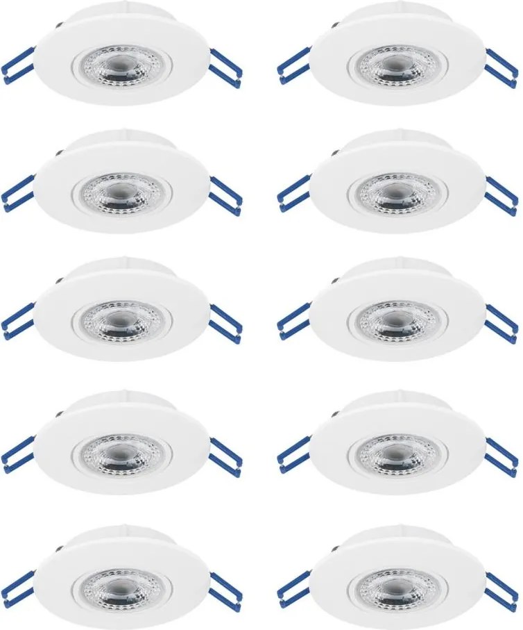 Eglo 300187 - ZESTAW 10x LED oprawa wpuszczana sufitowa GEDREZ LED/4,9W/230V śr. 9 cm biała