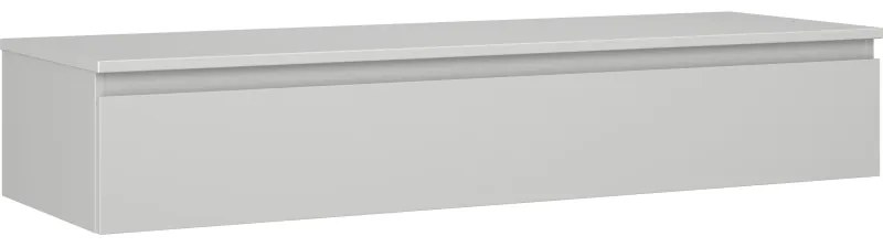 Mexen Orio szafka łazienkowa podumywalkowa 140 cm z blatem, 1 szuflada, szara mat - 91A10-14023-1-BFC62