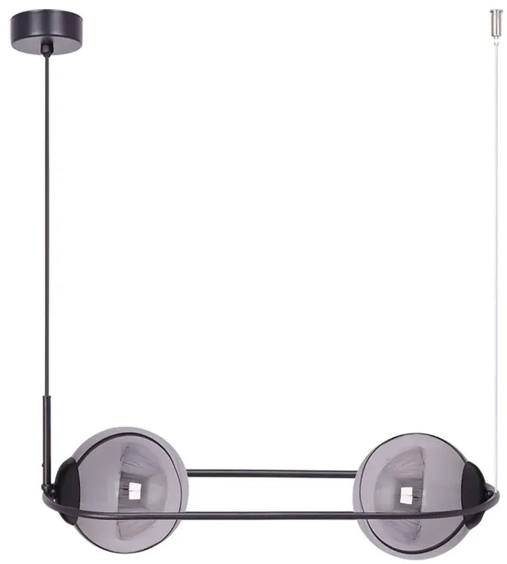 Lampa wisząca nad stół z grafitowymi kloszami - 18X A200 F8-C65