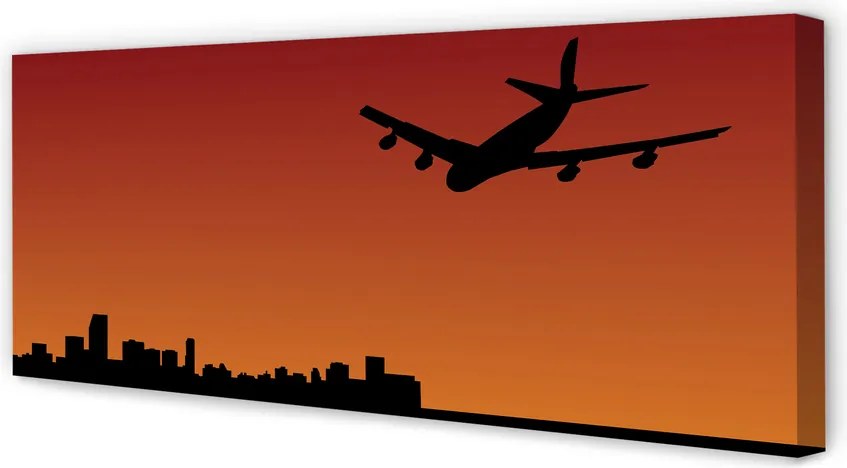 Obraz drukowany na płótnie Samolot w Chmurach