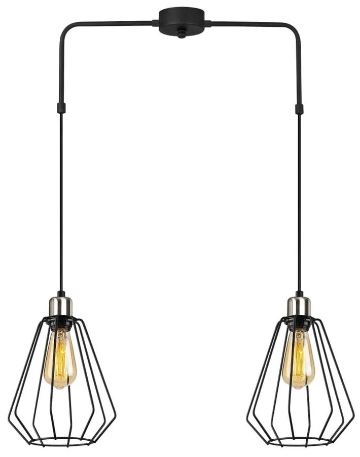 Czarna metalowa lampa wisząca Opviq lights Straton