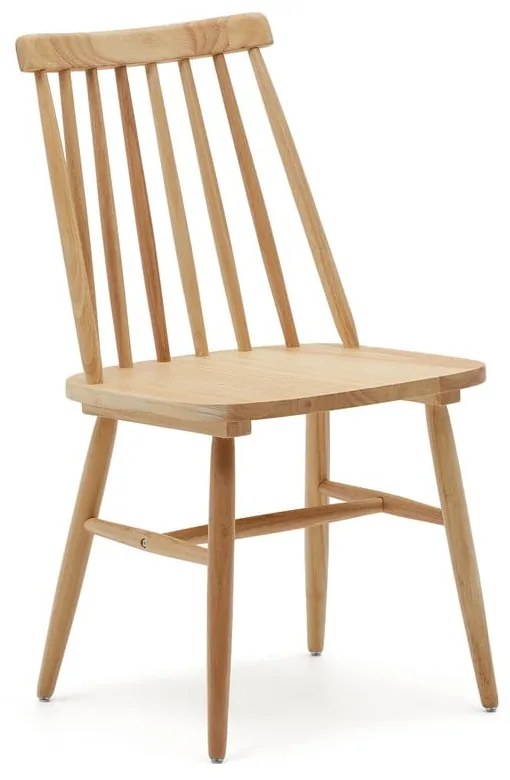 Krzesła z litego drewna kauczukowego w naturalnym kolorze zestaw 2 szt. – Kave Home