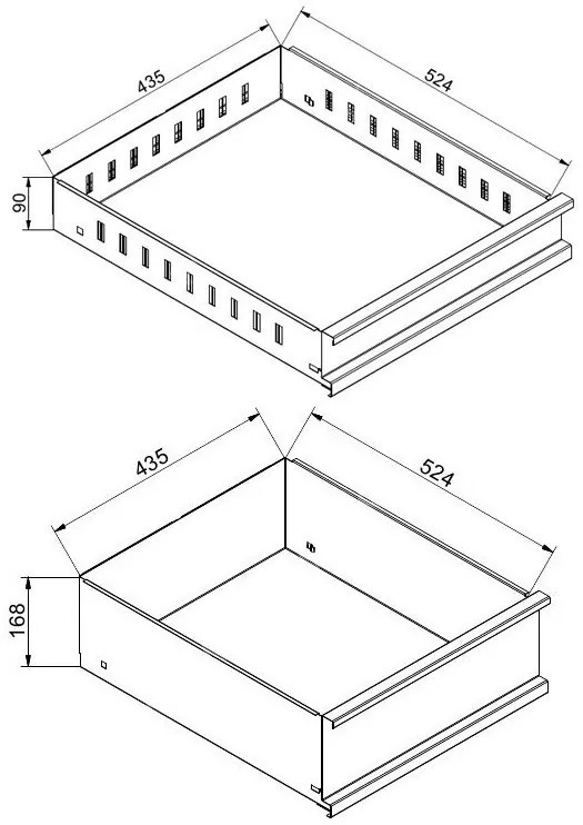 Schubladen-Werkzeugkasten für GD-Werkbänke, 3 Schubladen, 1 Fachboden, 575 x 600 x 850 mm, blau