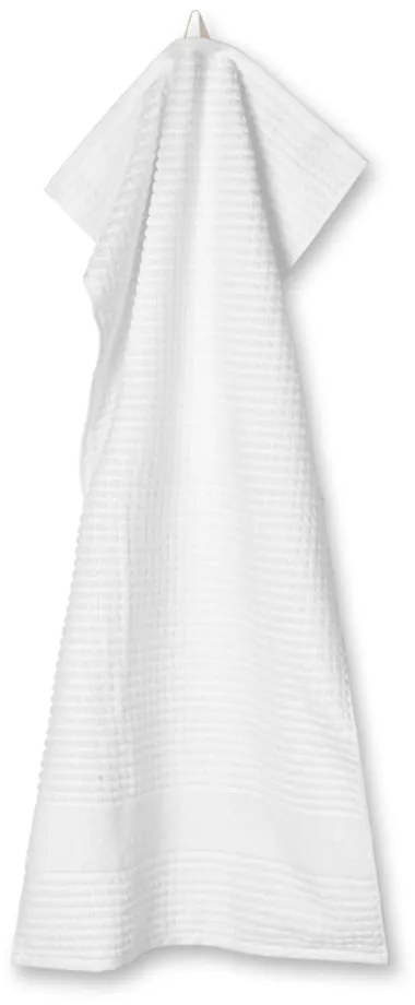 Biały ręcznik z bawełny organicznej frotte 50x100 cm Check – JUNA