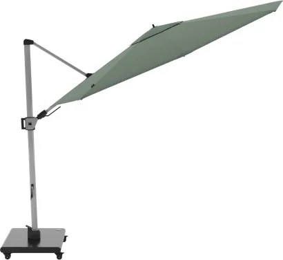 KNIRPS 320 x 320 cm - luksusowy wahadłowy parasol ogrodowy z drążkiem bocznym : Kolor parasola - Aloes