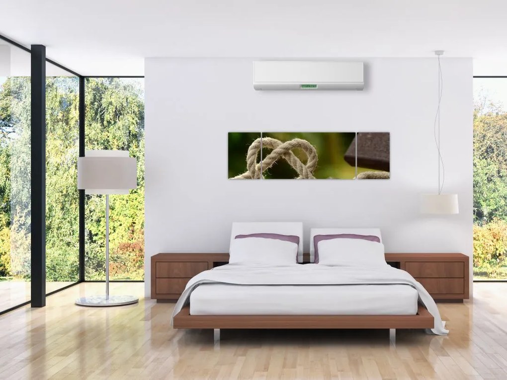Obraz serca z liny (170x50 cm)