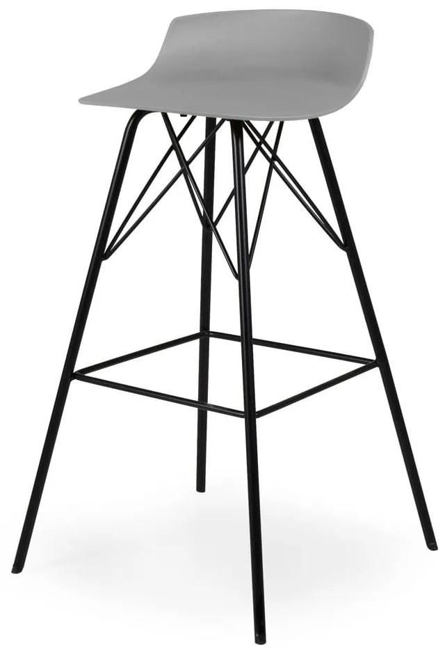 Szare hokery zestaw 2 szt. (wysokość siedziska 71 cm) Tori – Tenzo