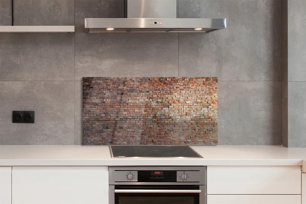 Panel szklany do Kuchni Tradycyjny Mur z Cegieł