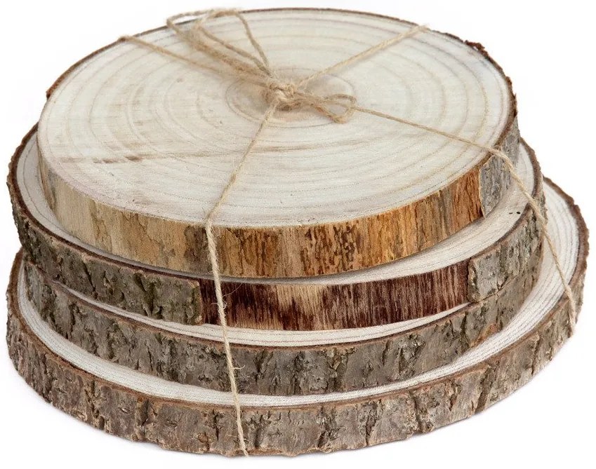 Drewniane podkładki pod talerze NATURAL, zestaw 4 sztuk