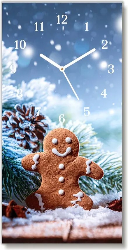 Zegar ścienny Święta Piernik Śnieg Choinka