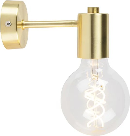 Inteligentna lampa ścienna w stylu art deco złota z żarówką G95 WiFi - Facil