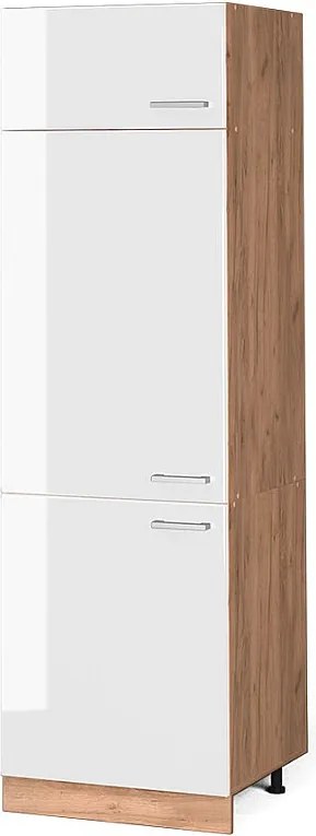 Szafka na lodówkę biały wysoki połysk 60x57.2x206.8 r-line