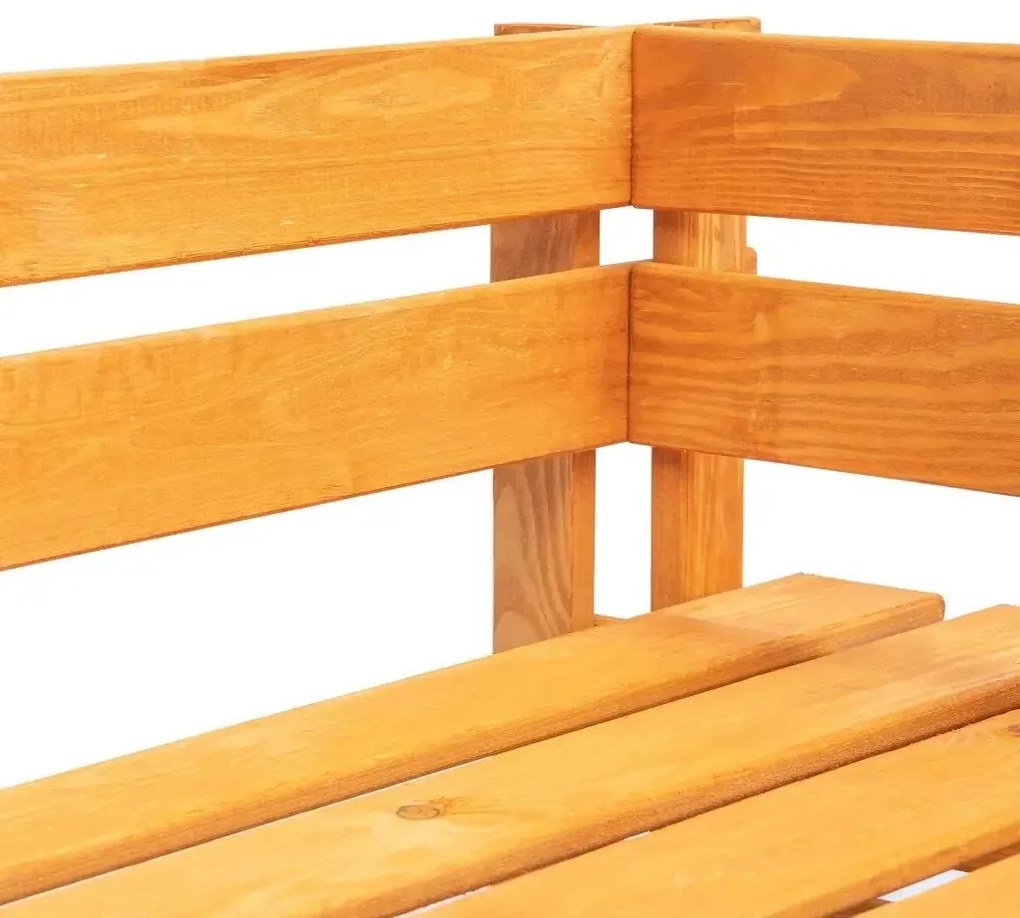 Brązowa ławka ogrodowa z palet - Olefix 3X