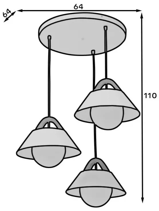 Lampa wisząca ALMITARA II biała ELTAP