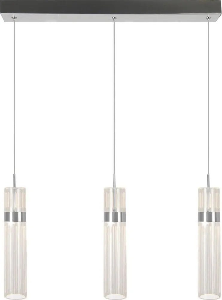 Żyrandol LED na lince AMBIENTE 3xLED/6W/230V 3000/4000/6000K chrom błyszczący