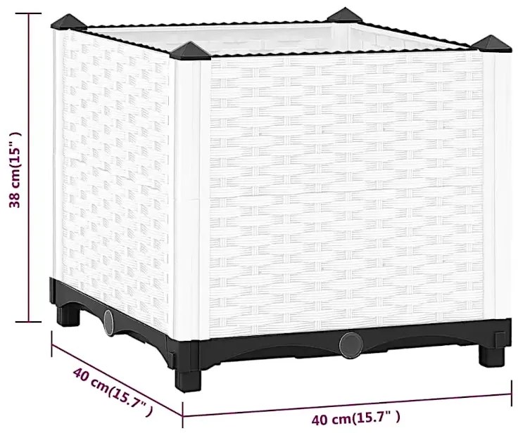Kwadratowa donica ogrodowa B4-W20