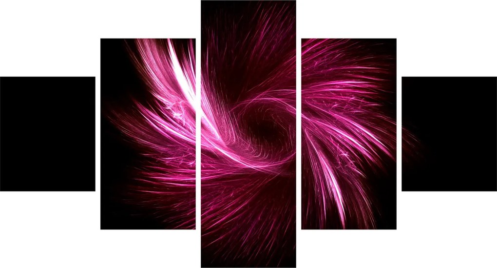 Obraz - różowa abstrakcja (125x70 cm)