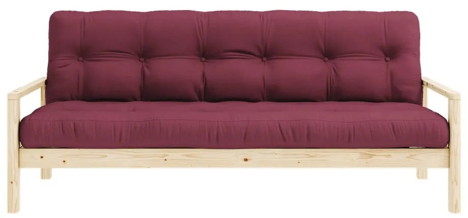 Bordowa rozkładana sofa 205 cm Knob – Karup Design