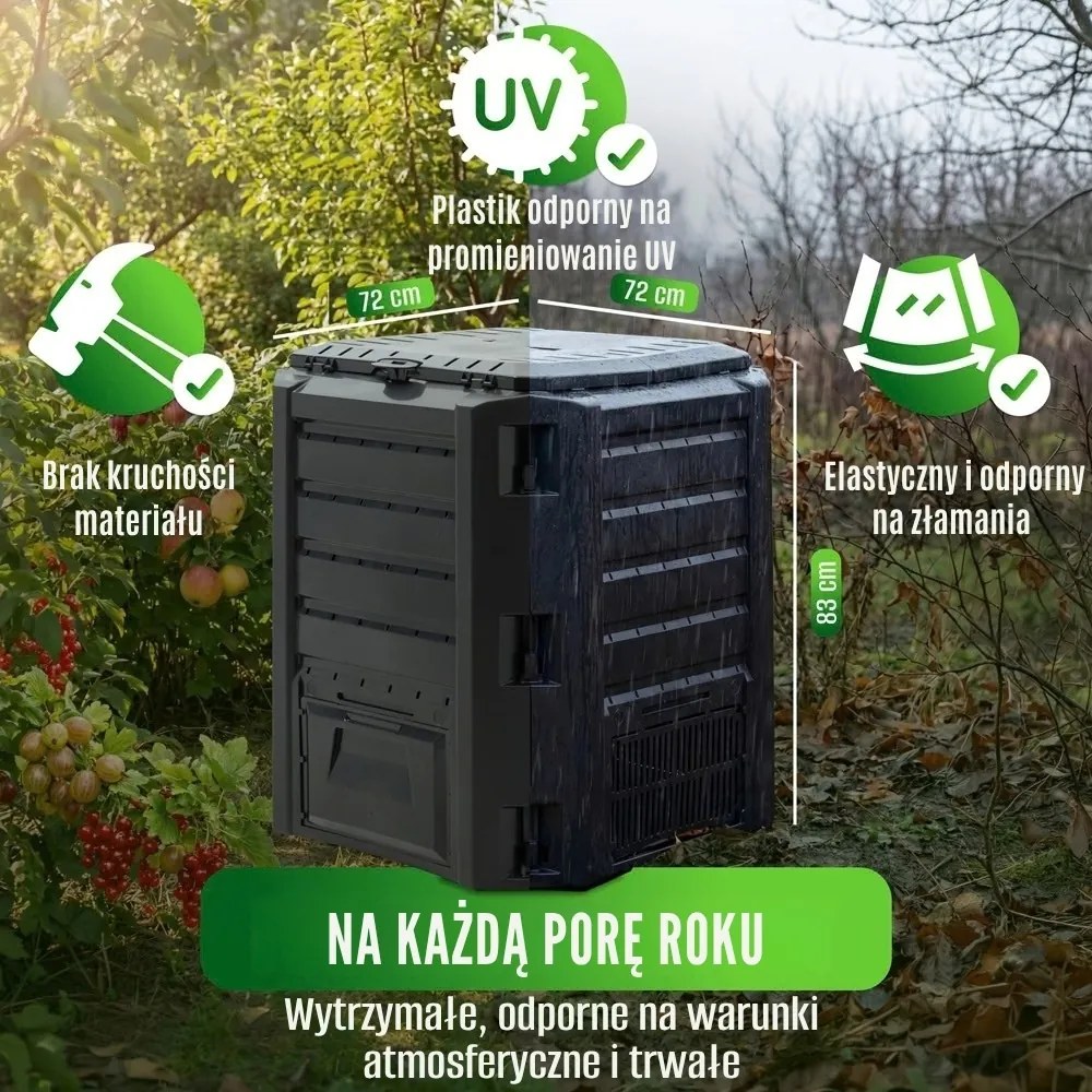 Kompostownik ogrodowy - Compogreen 800 l czarny Prosperplast
