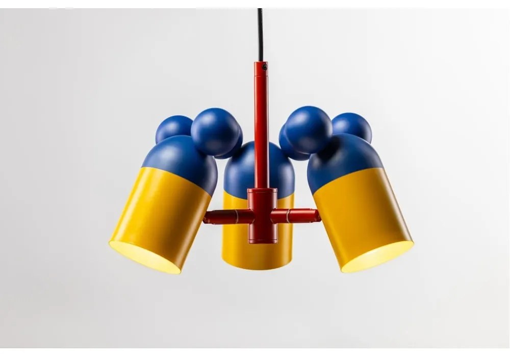 Niebieska lampa dziecięca z metalowym kloszem ø 30 cm Mouse II – GTV