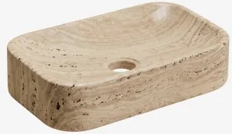 Umywalka Z Naturalnego Kamienia Francesca Trawertyn & 50 X 30 Cm - Sklum