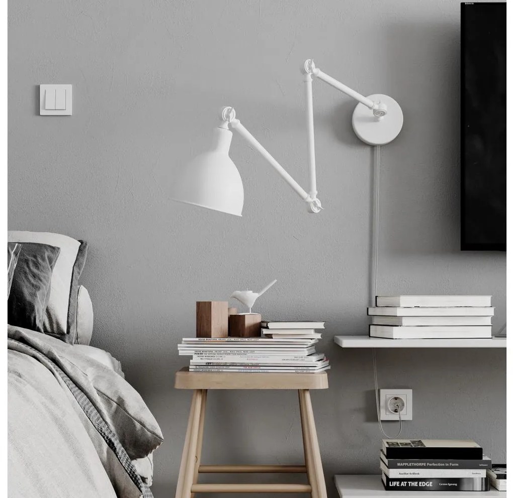 ByRydens 2827660-5007 - Kinkiet ściemnialny BAZAR 1xE27/5W/230V biały