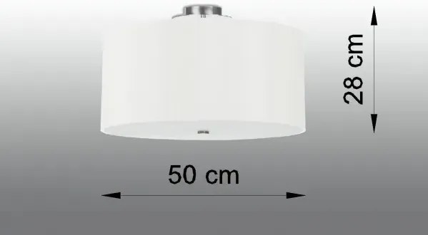 Biały okrągły plafon minimalistyczny 50 cm - EX665-Olafi