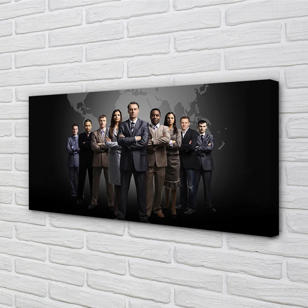 Duży obraz na płótnie Mapa z Ludźmi