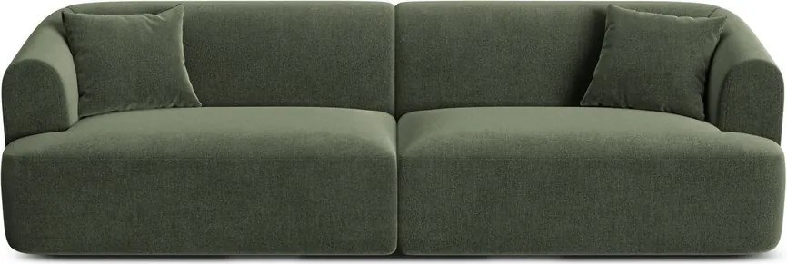Zielona aksamitna sofa 255 cm Campi – Cosmopolitan Design
