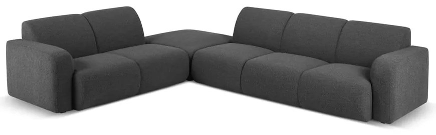 Ciemnoszary narożnik z materiału bouclé (lewostronny) Molino – Micadoni Home