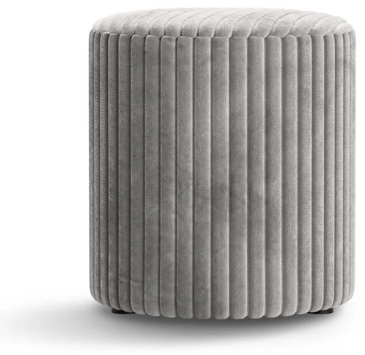 Jasnoszary sztruksowy puf Dia – Micadoni