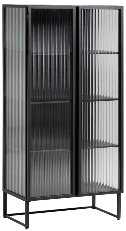 Czarna stalowa witryna 70x143x41 cm Trixie – Kave Home