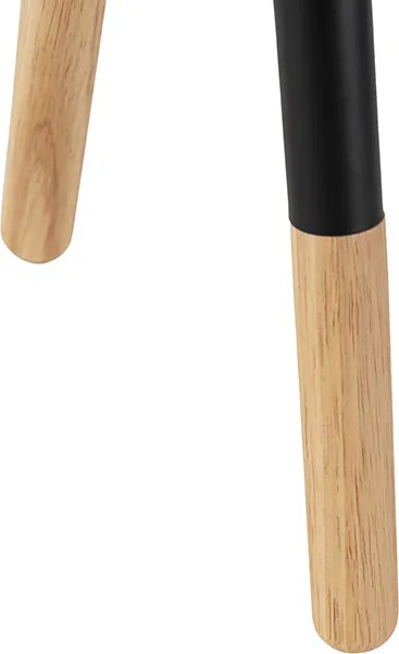 Zestaw lampy stołowej i podłogowej z czarnym kloszem - Pip