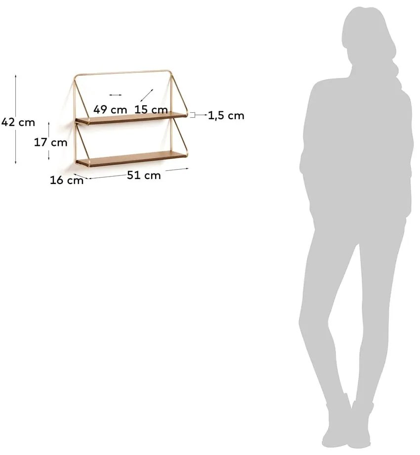 Jasnobrązowa półka Kave Home Catrina