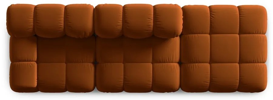 Pomarańczowa aksamitna sofa 282 cm Bellis – Micadoni Home