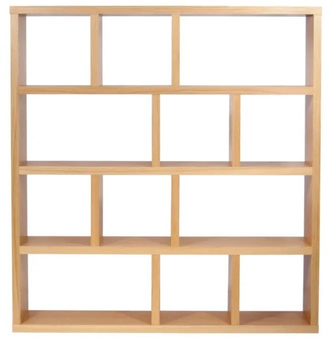 Brązowy regał w dekorze dębu 150x159 cm Berlin – TemaHome