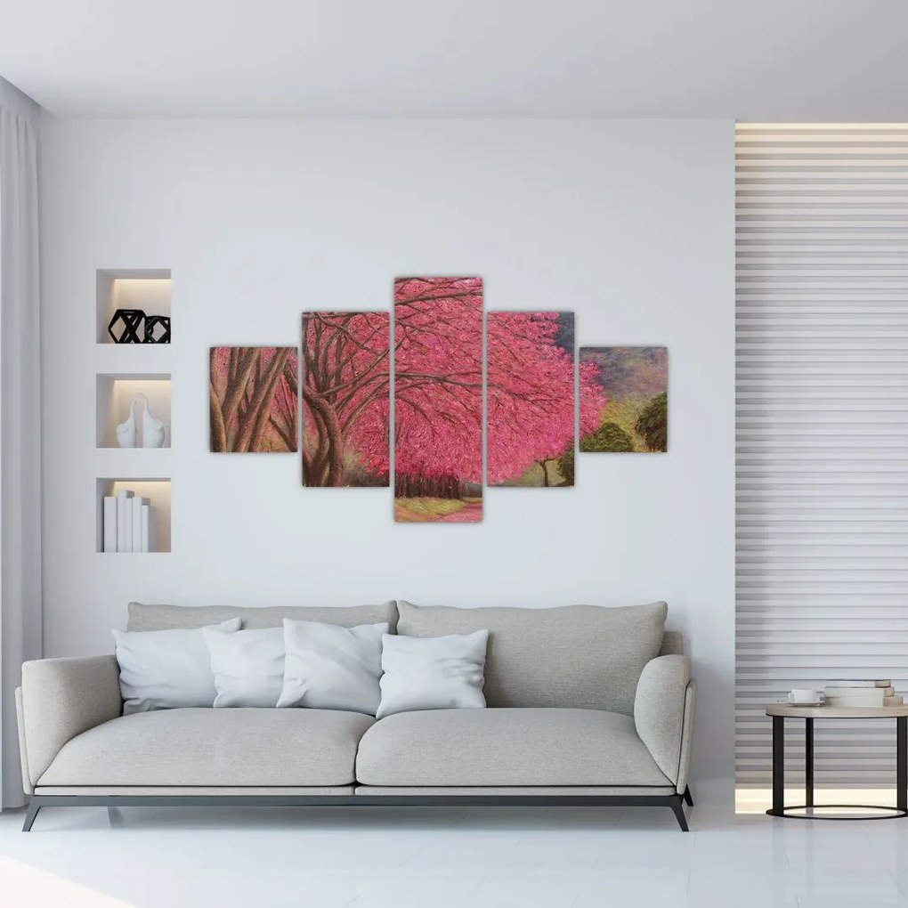 Obraz kwitnących drzew (125x70 cm)