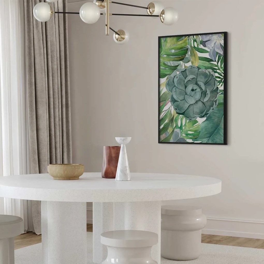 Plakat Tropikalna flora 60x90 cm z ramą czarną bez marginesu ARTGEIST B