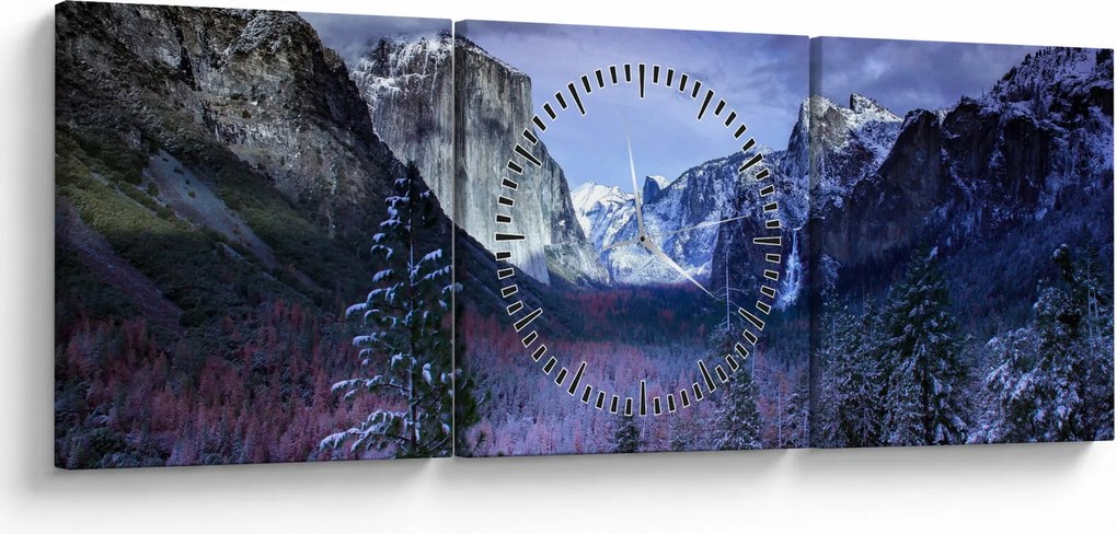 Obraz - Yosemite, USA (z zegarem) (90x30 cm)