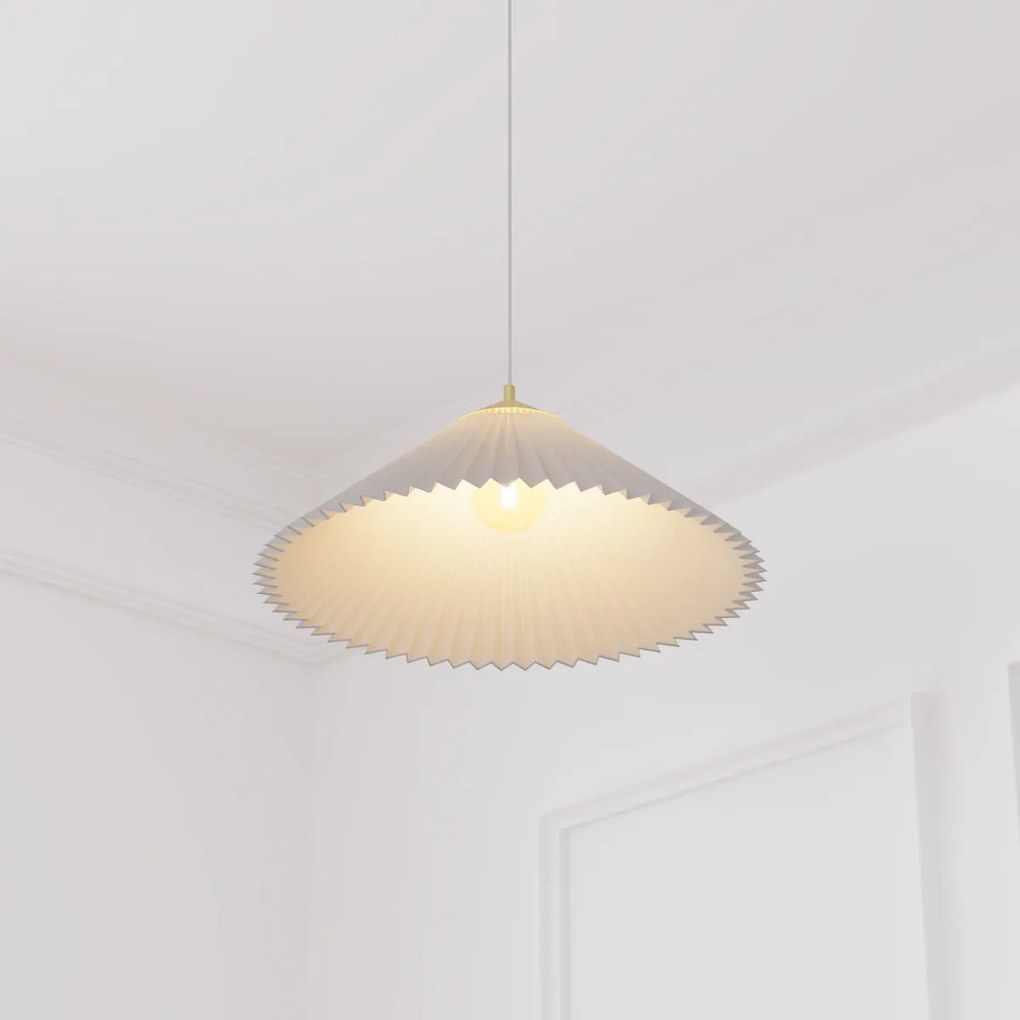 Lampa wisząca biała JIL harmonijka, Ø 49 cm