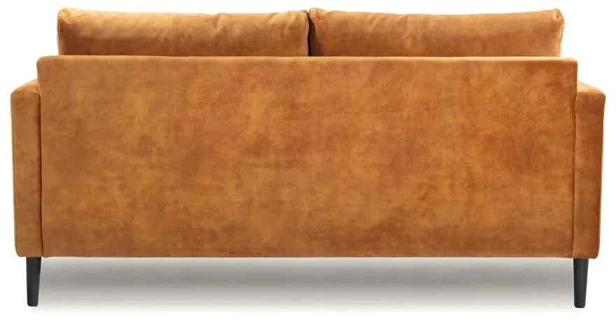 Żółta sofa z aksamitnym obiciem Scandic Adagio, szer. 153 cm