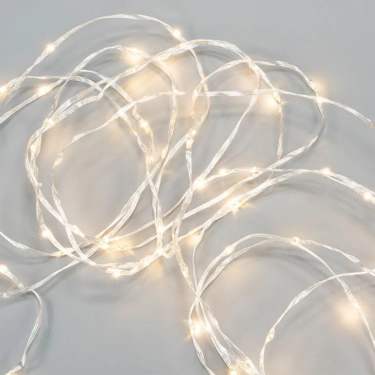 NEXOS Przewód świetlny LED, 100 diod LED, 10 m, ciepła biel