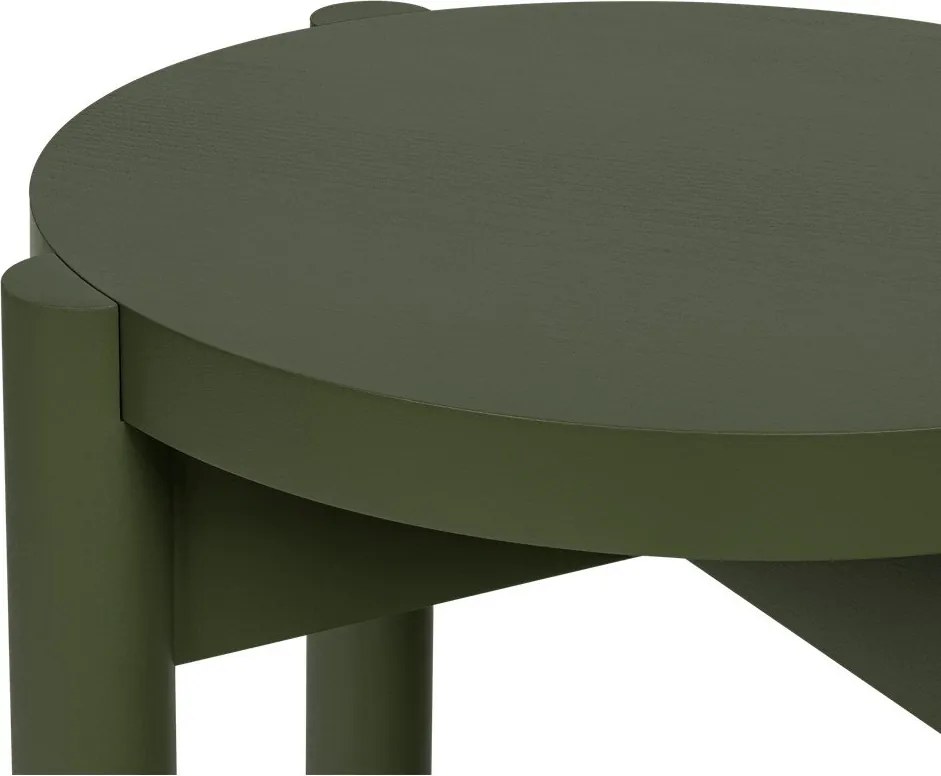 Zielony stołek z litego drewna bukowego Hopp – noo.ma