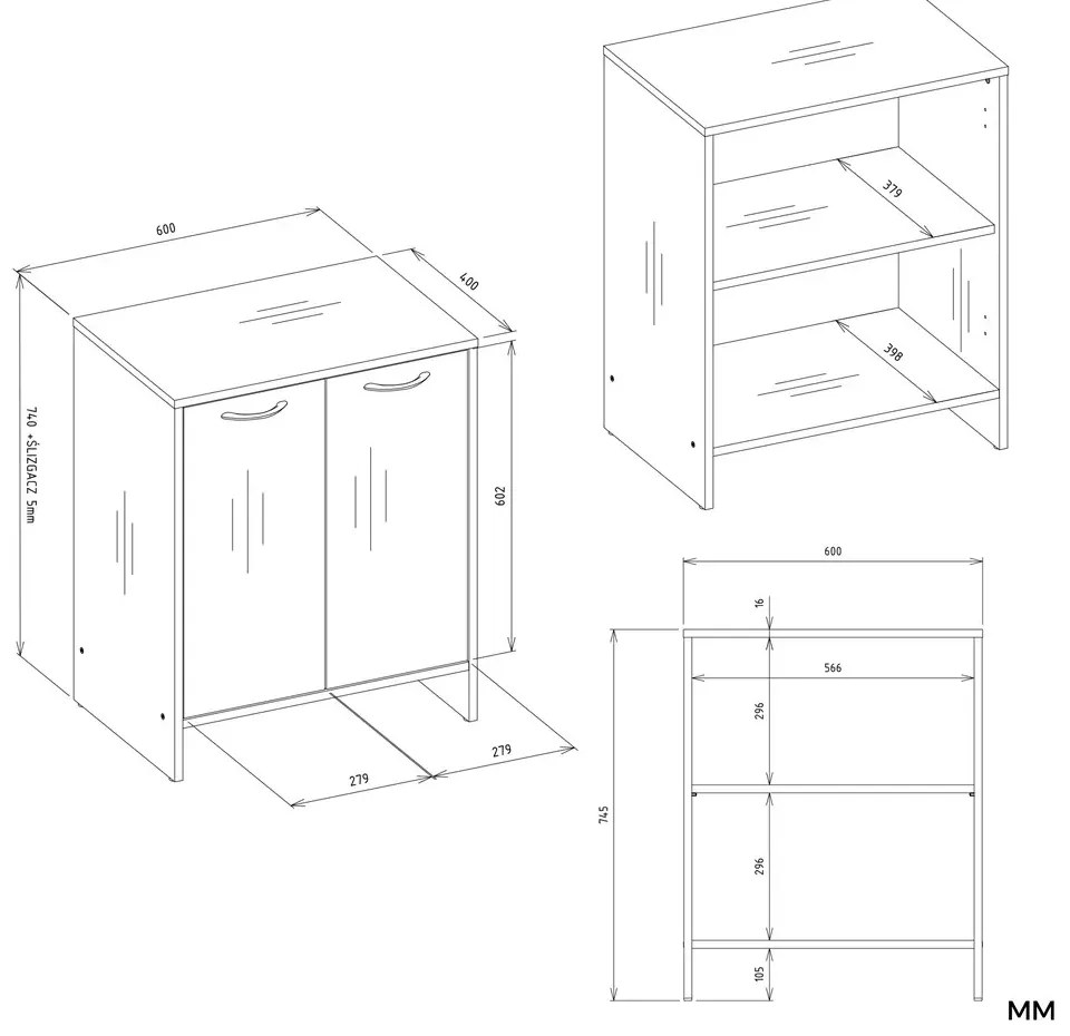 Biała szafka pod umywalkę S0-Z70