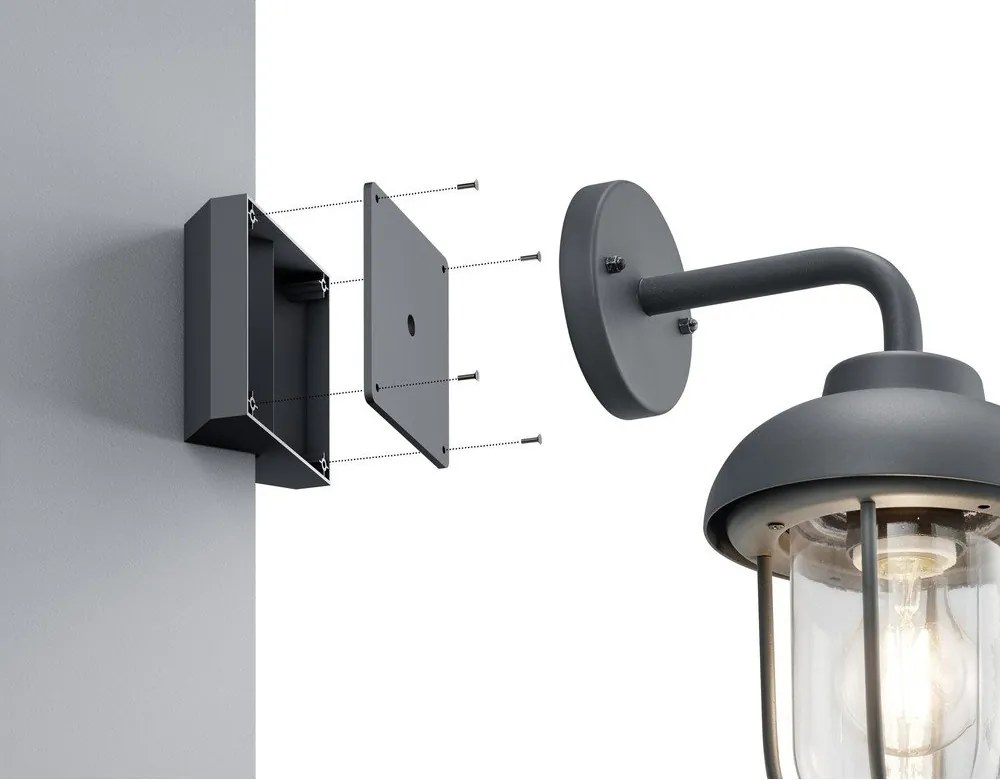 Lampa zewnętrzna (wysokość 1 cm) Eckbefestigung – Trio