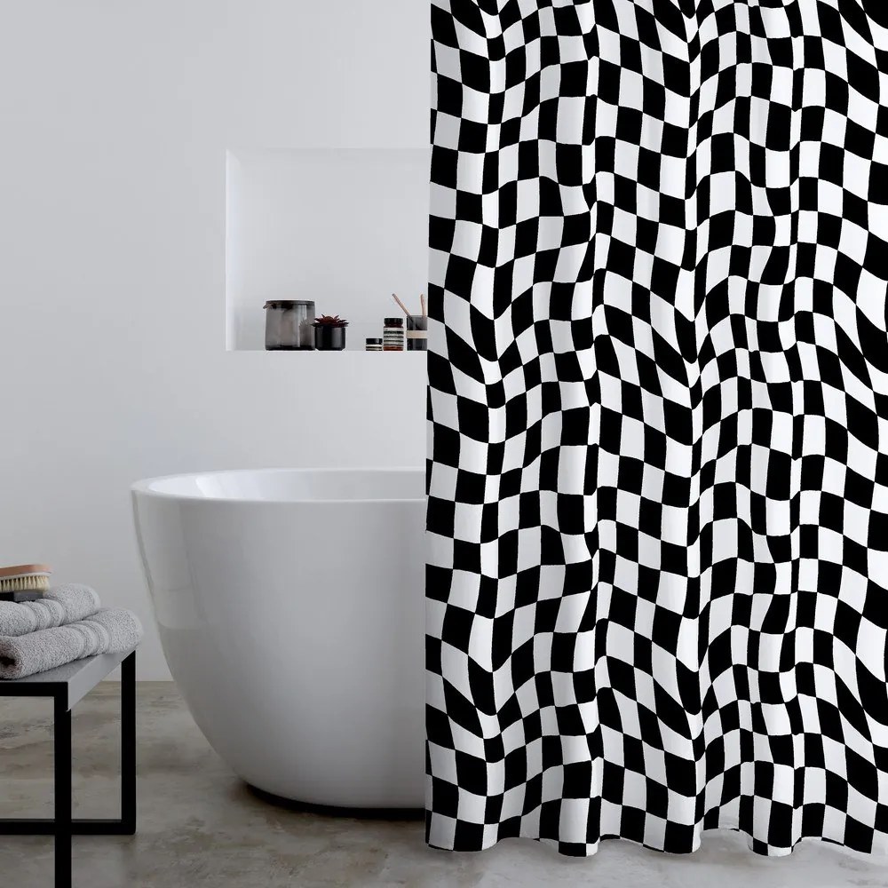 Zasłona prysznicowa 180x180 cm Checkerboard – Catherine Lansfield