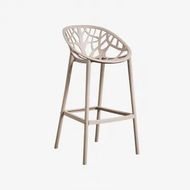 Wysoki Stołek Ogrodowy Ores Wykonany Z Polipropylenu Moka Brown & ↑75 Cm - Sklum
