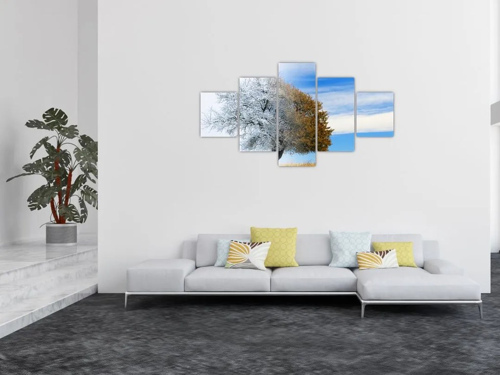 Obraz - Zmiana pór roku (125x70 cm)