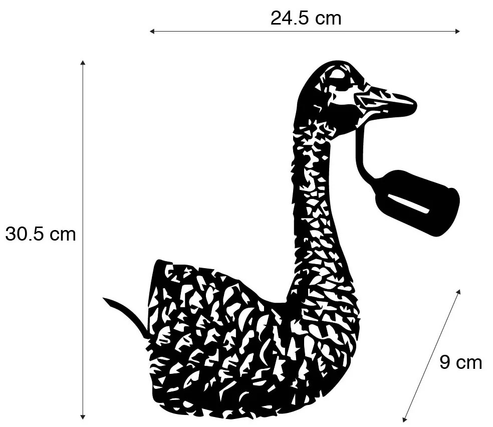 Lampa ścienna w stylu vintage mosiądz - Animal Camel Bird Rustykalny / Vintage Oswietlenie wewnetrzne